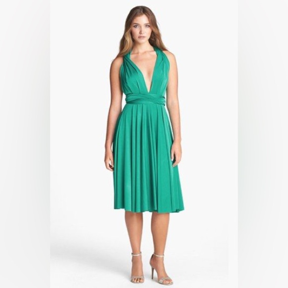 Two Birds Convertible Dress Kelly Green
